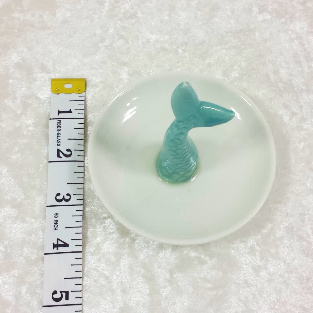 Porcelain Mermaid Ring Jewelry Holder Trinket Tray - Picture 4 of 4